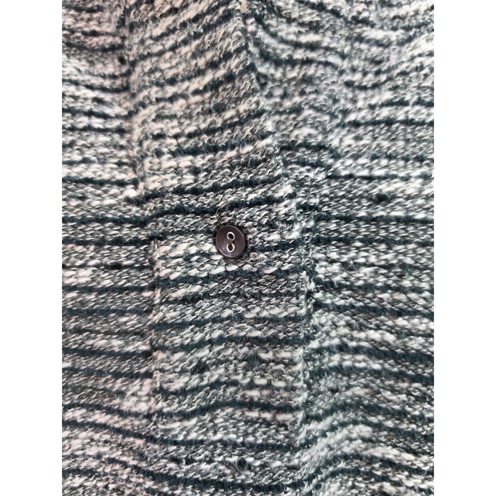 RO&DE Textured Marled Knit Tunic Top Size M Made in USA Green Henley Lagenlook - Picture 10 of 10
